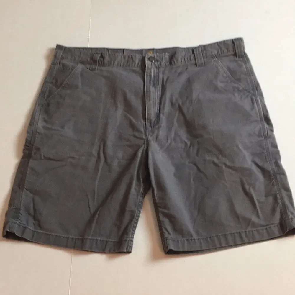 Carhartt Gray Cargo Relaxed Fit Cotton Shorts Size 42
